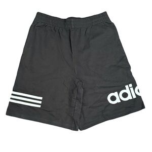 Adidas boys athletic shorts long basketball black. Size Large